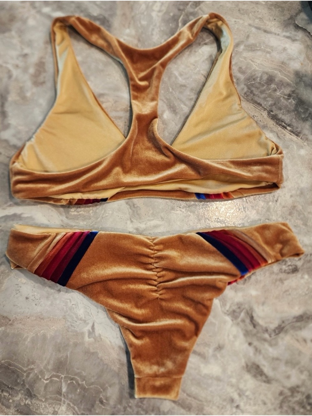 Aviator Nation Rainbow-Strip Triangle Bikini - Women Swim - Picture 4 of 12